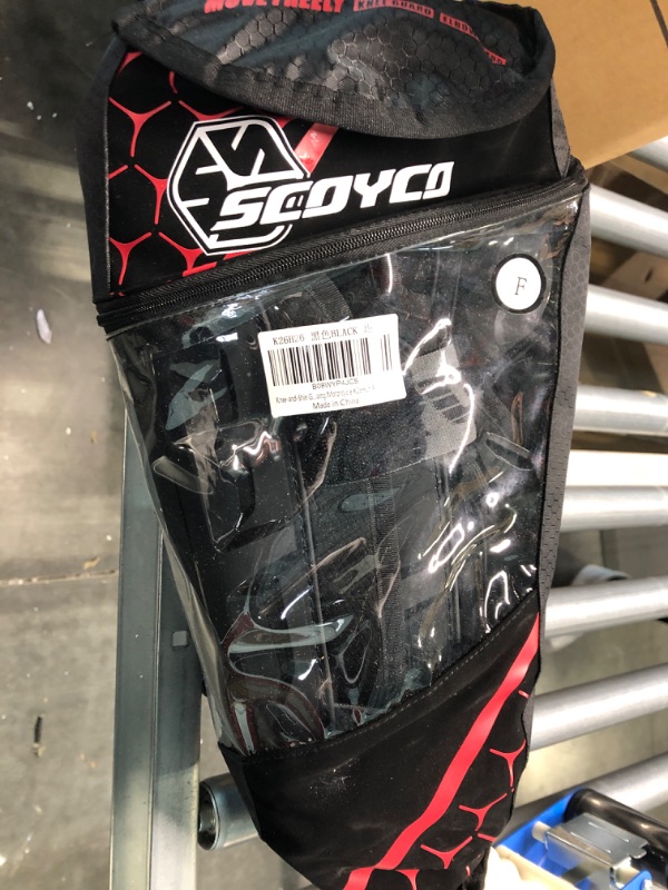 Photo 1 of Scoyco Motorcycle Knee Shin Guard Pads for Men Anti-Slip 2 in 1 Protector Adjustable Motocross Knee Protection Armor Racing Protective Gear 1Black, 4Pcs