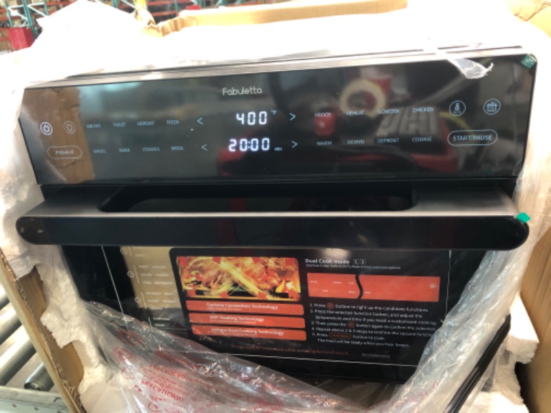 Photo 2 of Fabuletta Air Fryer Toaster Oven Combo - 32 QT Large Countertop Convection Toaster Oven,18-in-1 Digital Airfryer with Dehydrate, Smokeless Fast Cooking Oven Fit 13" Pizza, 13 Lbs Chicken,5 Accessories