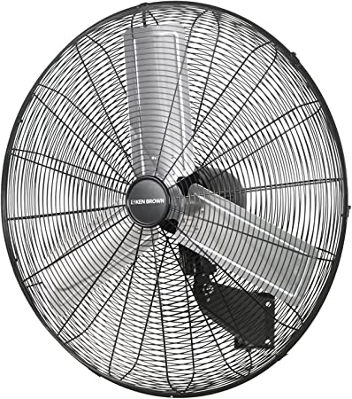 Photo 1 of KEN BROWN 30 Inch Industrial Oscillating Wall Mount Fan 9500CFM,Heavy Duty Metal,High Velocity,2 Speed,Black
