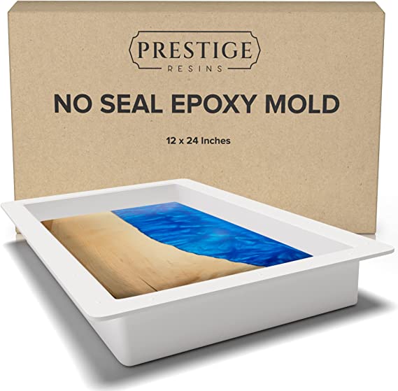 Photo 1 of Epoxy Mold - 12 x 24 in - Large Resin Mold for Charcuterie Boards, Serving Trays, Cheese Platter, Cutting Board - No Seal Rectangle Form for River Table Deep Pour, Large Casting Mold
