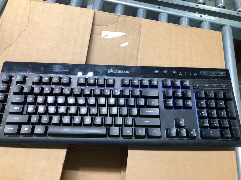 Photo 2 of CORSAIR K57 RGB Wireless Gaming Keyboard - <1ms response time with Slipstream Wireless - Connect with USB dongle, Bluetooth or wired - Individually Backlit RGB Keys, Black
