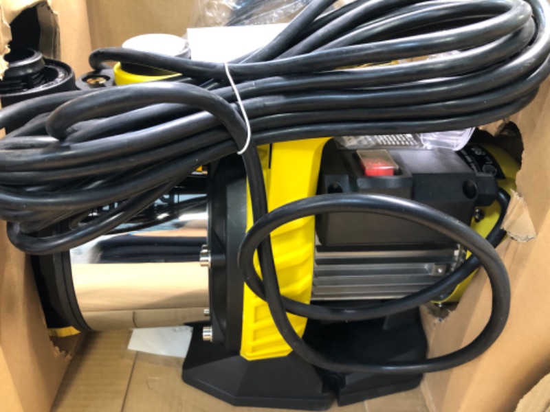 Photo 2 of 6699 1HP Shallow Well Pump Portable Max 150FT Head Garden Transfer Pump 25FT Long Cable Working Pressure 65Psi with Prefilter for Clean Water Booster Easy Installation Sprinkler Home Lawn Irrigating Max. Lift Head up to 150ft