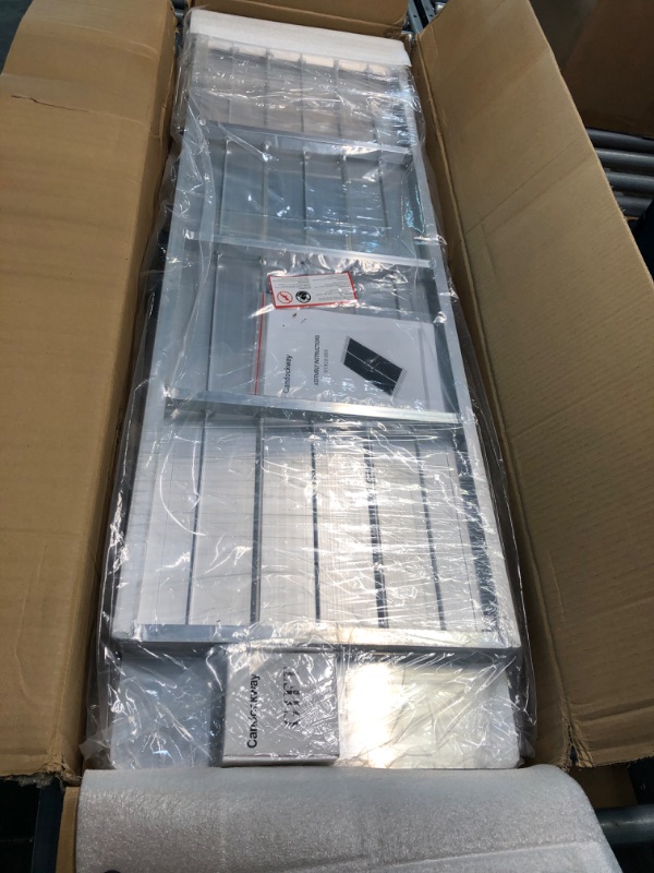Photo 1 of Candockway 4FT Portable Wheelchair Ramps Holds Up to 800 lbs Lightweight Threshold Folding Ramp for Doorway with 14" Wider Non-Slip Platform Handicap Ramps for Steps, Stairs, Curbs