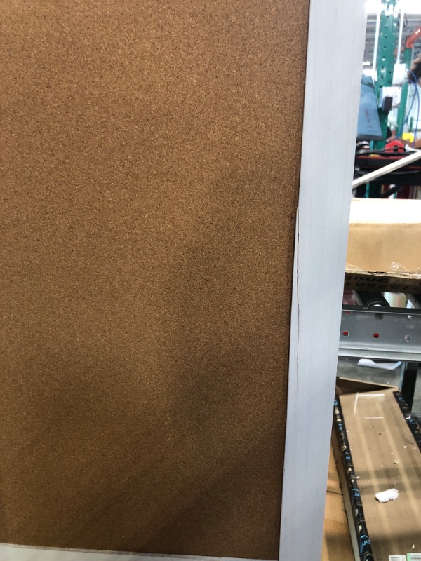 Photo 2 of MyGift 3-Panel Cork Board Room Divider with Brown Wood Frame