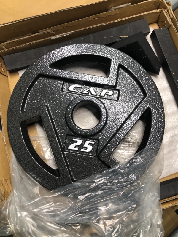 Photo 2 of Cap Olympic Grip Weight Plate Collection 25 lb, Single Black