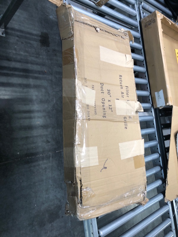 Photo 5 of 30"W x 12"H [Duct Opening Measurements] Filter Included Steel Return Air Filter Grille [Removable Door] for 1" Filters, Vent Cover Grill, White, Outer Dimensions: 32 5/8"W X 14 5/8"H for 30x12 Opening Duct Opening Size: 30"x12"