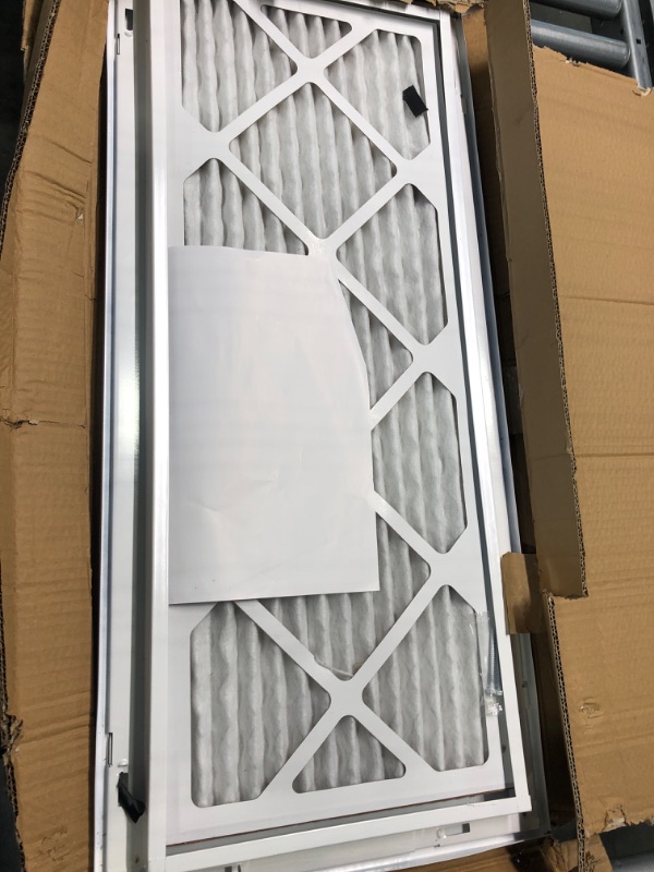 Photo 2 of 30"W x 12"H [Duct Opening Measurements] Filter Included Steel Return Air Filter Grille [Removable Door] for 1" Filters, Vent Cover Grill, White, Outer Dimensions: 32 5/8"W X 14 5/8"H for 30x12 Opening Duct Opening Size: 30"x12"