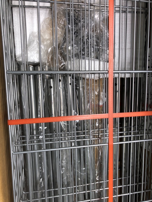 Photo 3 of INGIORDAR 5-Shelf Metal Shelving Storage Unit with Lockable Wheels Wire Organizer Rack for Bathroom Kitchen Garage,(Silver?29.5 "L x 13.8" W x 62.2 "H) With Wheel Silver