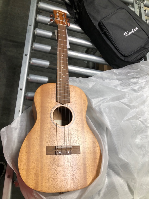 Photo 2 of Baritone Ukulele,Kmise 30 Inch Ukelele for Adults Beginners 4 String Guitar Ukalalee with Picks Strap Tuner G-C-E-A String (Spruce Top) Baritone Spruce