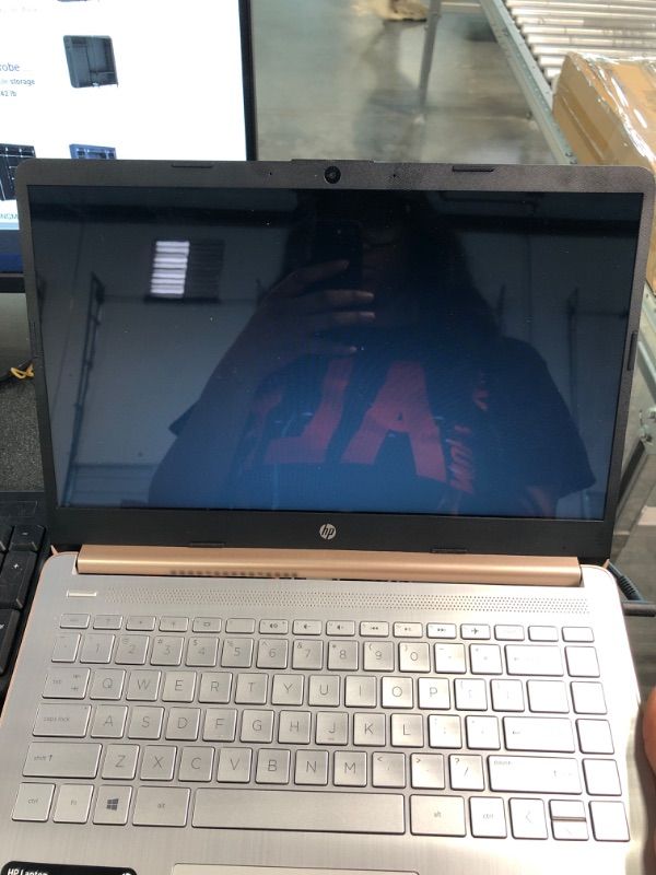 Photo 5 of HP 14 Laptop, Intel Celeron N4020, 4 GB RAM, 64 GB Storage, 14-inch HD Touchscreen, Windows 10 Home, Thin & Portable, 4K Graphics, One Year of Microsoft 365 (14-dq0070nr, 2021, Pale Rose Gold)