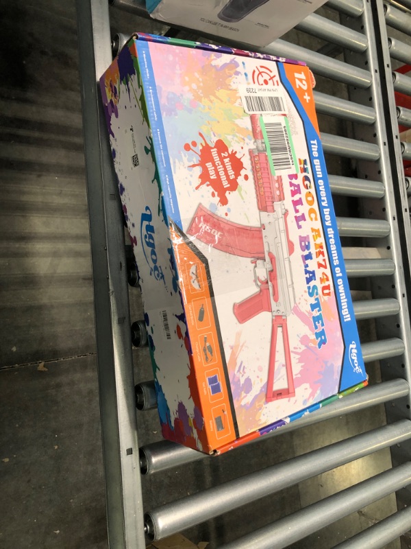 Photo 1 of HGOC Gel Ball Blaster Kit Fully Automatic Splatter Water Bead 1400mAh Rechargeable Battery Powered with Foldable Stock and Dual Emission Mode Outdoor Activities Shooting Team Game ?AK74U Orby Guns ? Ak-1