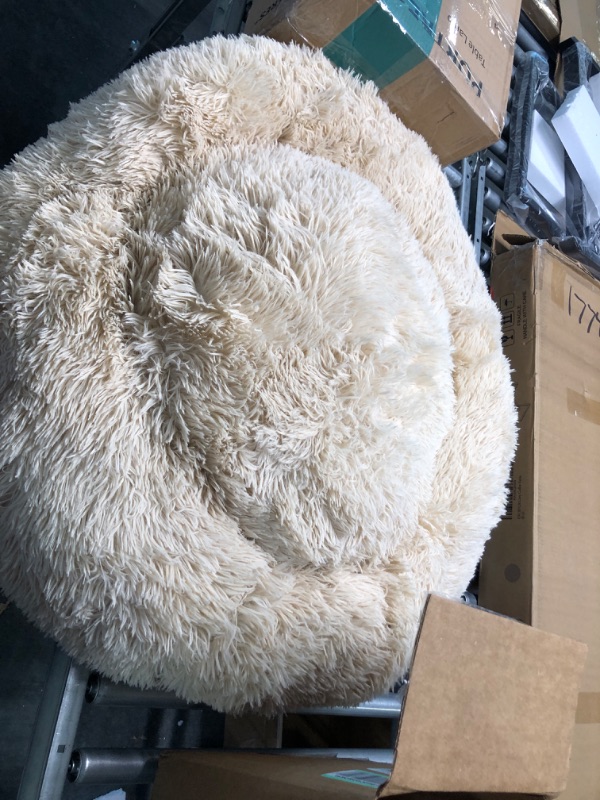 Photo 2 of Active Pets Dog Donut Bed, Large 36' (Beige) Large 36" Beige