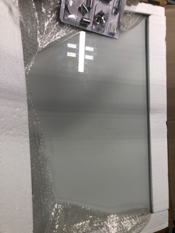 Photo 2 of Audio-Visual Direct White Glass Dry-Erase Board Set - 3' x 2' - (Non-Magnetic) 3' x 2' White (Opaque)
