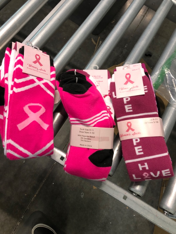 Photo 1 of breast cancer socks size 9-11