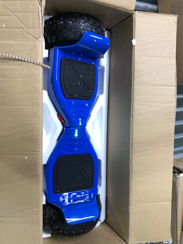 Photo 2 of City Cruiser 8.5" Self Balance Scooter Hoverboard - UL2272 Certified, Two Wheel Dual Motors Electric Self-Balancing Scooter with Bluetooth Speaker LED Lights for Kids Adult (Blue)