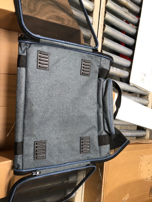 Photo 1 of Fostanfly Cat Carriers for Medium Cats Under 25, Dog Carriers for Small Dogs, Extra Large Pet Carrier Soft Sided with Big Pocket,4 Ventilated Windows, 3 Doors