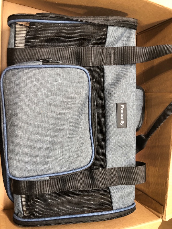 Photo 1 of Fostanfly Cat Carriers for Medium Cats Under 25, Dog Carriers for Small Dogs, Extra Large Pet Carrier Soft Sided with Big Pocket,4 Ventilated Windows, 3 Doors