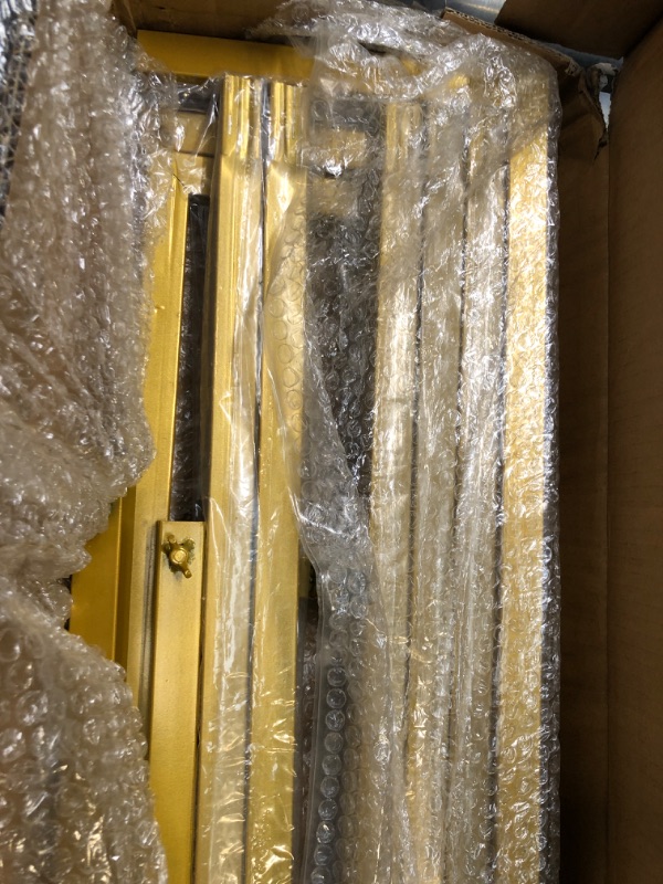 Photo 1 of Fomcet 10FT x 10FT Backdrop Stand Heavy Duty with Base, Gold Portable Adjustable Pipe and Drape Backdrop Stand Kit, Square Metal Arch Party Frame for Wedding Birthday Parties Banquet Decorations 10 x 10 FT(HxW) 10FT-Gold-F