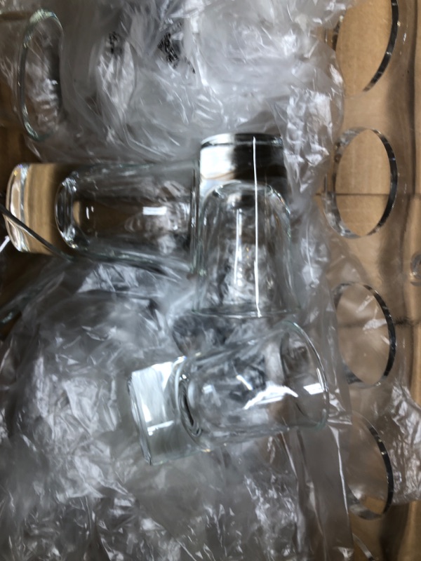 Photo 1 of clear shot glasses and holder for counter decor