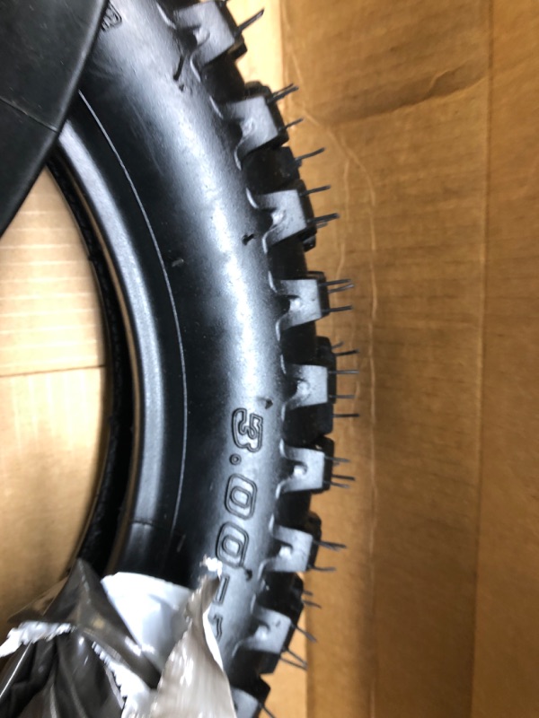 Photo 4 of (1 Set) 3.00-12 Dirt Bike Tire and Inner Tube Set - Universal Replacement 80/200-12 Knobby Motocross Bike Tire and Tube for Honda CRF70F/XR70, Yamaha TTR 90, and More - With Vulcanized TR87 Valve Stem1017224811
