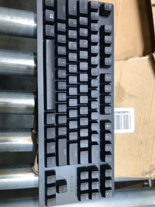 Photo 2 of Razer Huntsman V2 TKL Tenkeyless Gaming Keyboard: Fastest Clicky Optical Switches Gen2 w/ Sound Dampeners & 8000Hz Polling Rate - Detachable TypeC Cable, Classic Black (Renewed) Huntsman V2 TenKeyLess (TKL) Clicky Optical Switches