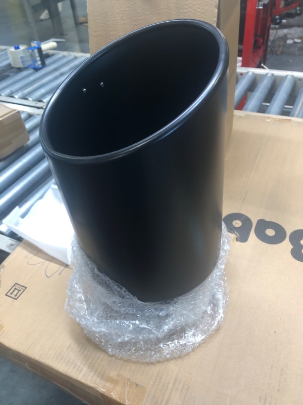 Photo 2 of Jinsanity Performance 5"x8"x15" Inch Universal Exhaust Tip, Stainless Steel Diesel Exhaust Tailpipe Tip Coated With Black Powder, Clamp On Design.