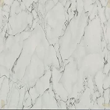 Photo 1 of 48 Self Adhesive White Marble 12" X 12" Vinyl Flooring Tiles