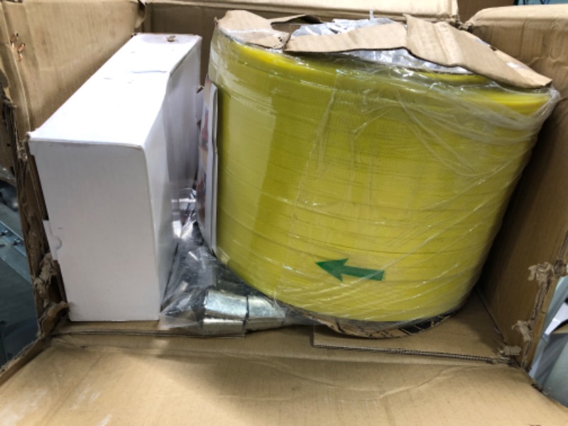 Photo 1 of Pallet Packaging Strapping Banding Kit Tensioner Tool Sealer, 3200' Length x 1/2" Wide Coil Reel for Packing (Yellow)