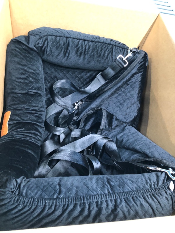 Photo 1 of BOCHAO Dog Car Seat for Large/Medium Sized Dogs,Dog Car Back Seats Travel Bed Dog Seat,Comfortable and Safe;Multipurpose Design-Dog Bed Dog Sofa Cushion. Black-Large Dog Car Seat