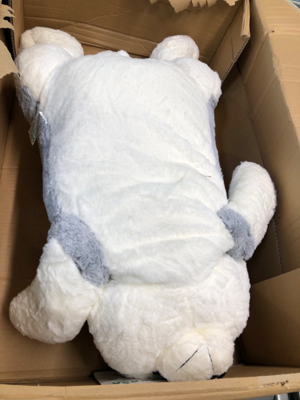 Photo 4 of IKASA Giant Husky Stuffed Animal Plush Toy,Large Dog Puppy Cute Jumbo Soft Toys,Huge Big Size Plushy Fluffy Fat Oversized Plushie,Gifts for Kids Girls Boys Girlfriend Children (30 inches, Gray) 30 inches Gray