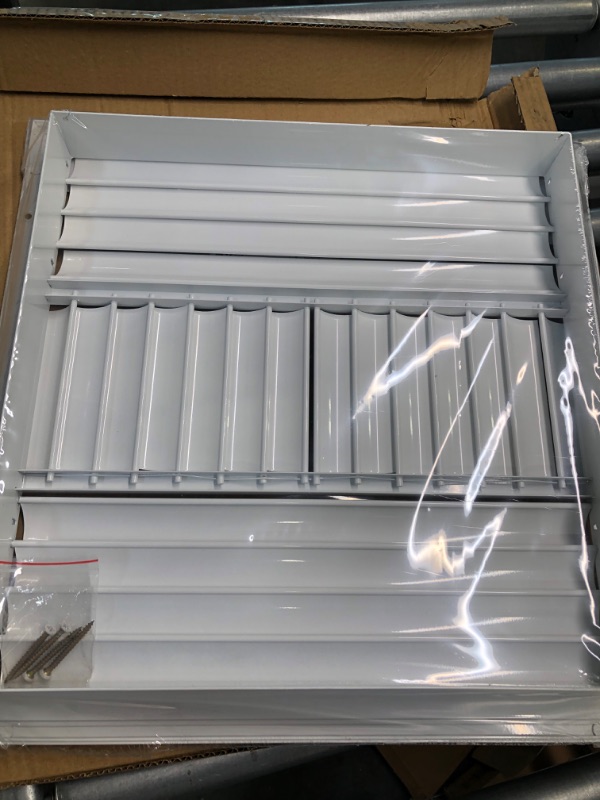 Photo 5 of 14" w X 14" h 4-Way Aluminum Curved Blade Adjustable Air Supply HVAC Diffuser - Full Control Vertical/Horizontal Airflow Direction - Vent Duct Cover [Outer Dimensions: 15.65" w X 15.65" h] 14x14