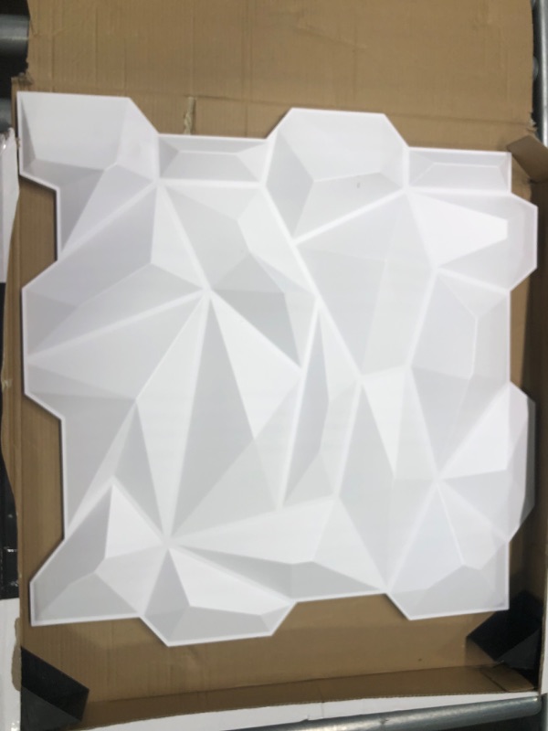 Photo 1 of 3d Wall panels White 12ct 19.6x19.6 inches