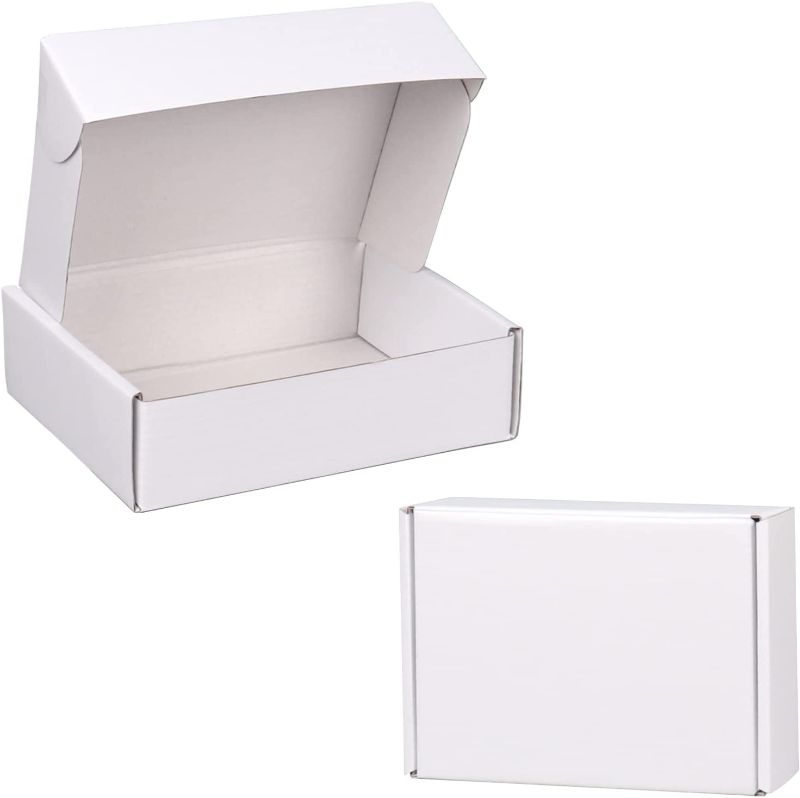 Photo 1 of 30 Pack 7x5x2 Inch Shipping Boxes for Business, pink Corrugated Small Gift Boxes for Packaging, Mailing, Storing