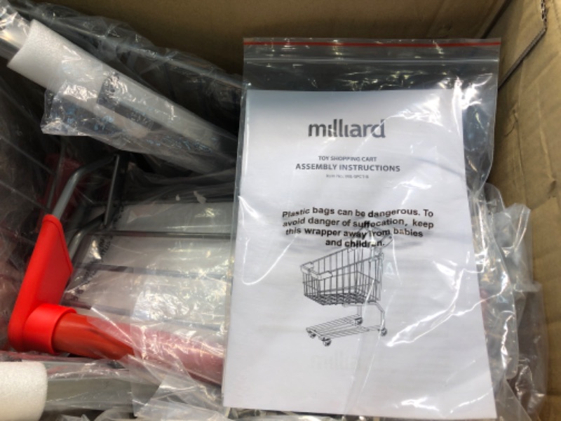 Photo 5 of Milliard Toy Shopping Cart for Kids, Toddler Shopping Cart Toy