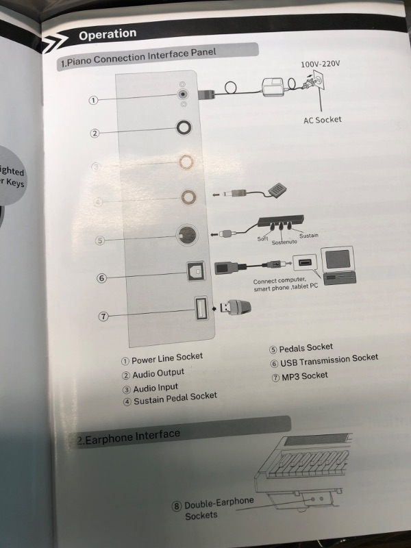 Photo 8 of Donner DEP-10 Digital Piano 88 Key HALF-Weighted,HAMMER KEYS POLYPHONY:128 DOUBLE EARPHONE