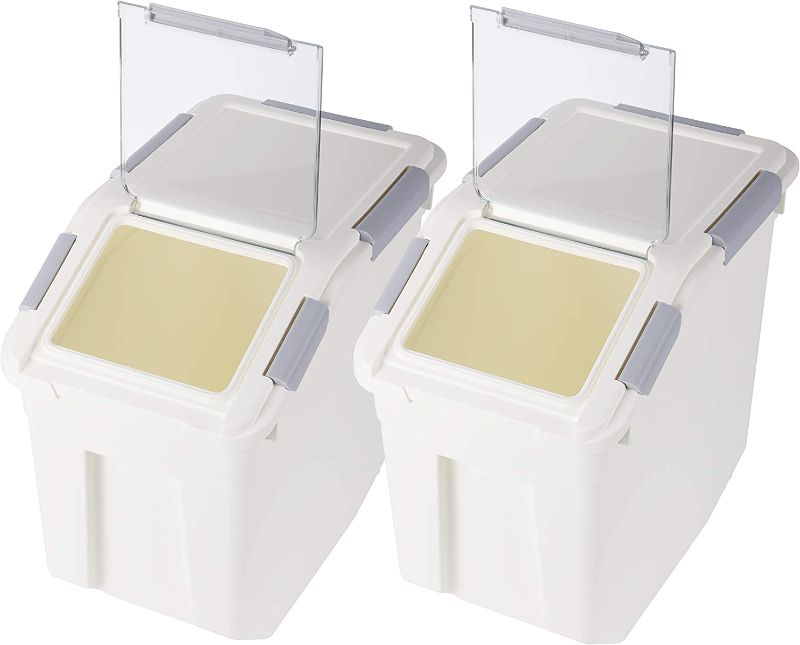 Photo 1 of Rice Storage Container with Wheels Seal Locking Lid-4PK