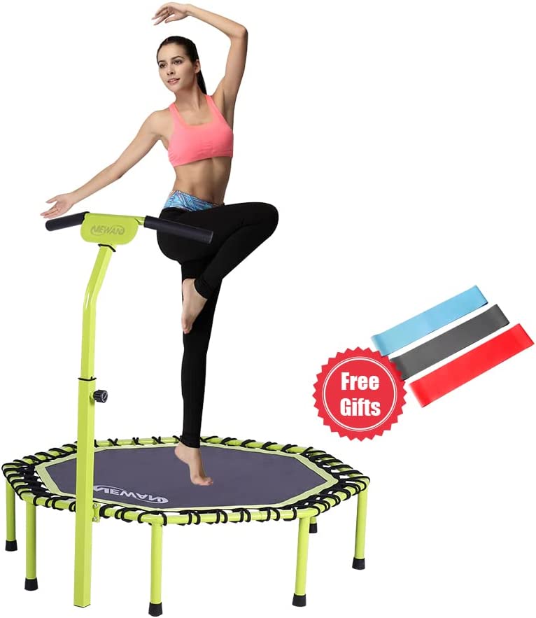 Photo 1 of  Fitness Trampoline with Adjustable Handle Bar, Silent Trampoline Bungee Rebounder Jumping Cardio Trainer Workout for Adults