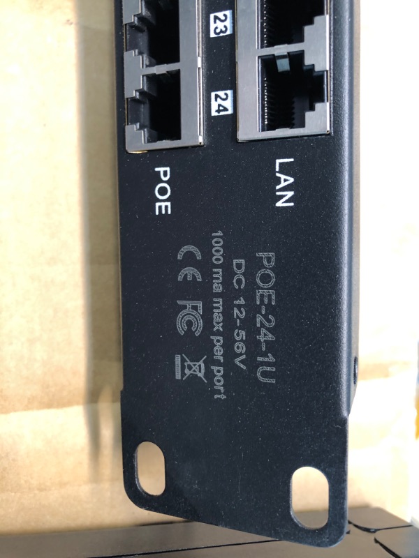 Photo 4 of PoE Texas | 24 Port Passive PoE Injector with 48V 120W Power Supply for 802.3af Devices - 10/100 Fast Ethernet Capability