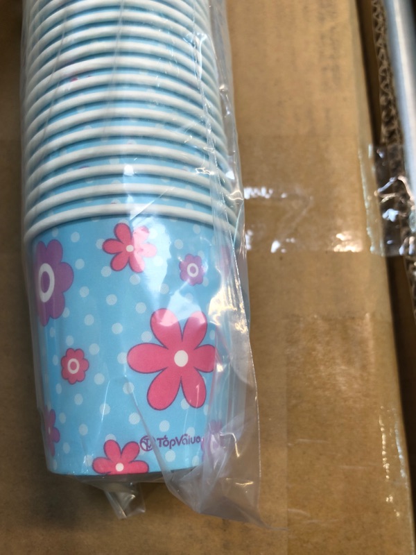 Photo 4 of 600 Pack 4 oz Paper Cups, Disposable Bathroom Cups, Small Mouthwash Cups, Paper Espresso Cups For Party, Picnic, Travel, and Events 4oz-Purple and Blue