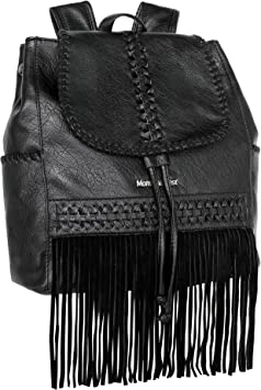 Photo 1 of Montana West Fringe Collection Concealed Carry Backpack for Women School Bag Large Travel Dual Western Backpack with Tassel MW1093-9110BK