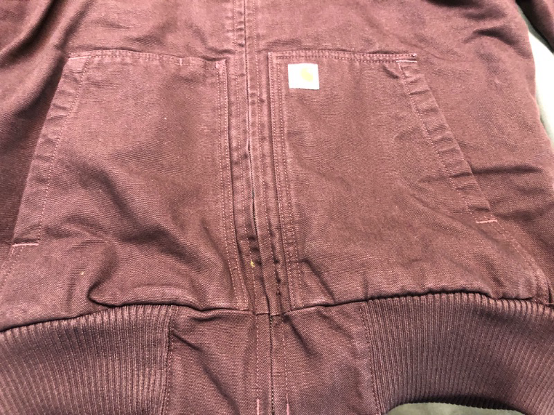 Photo 5 of Carhartt Women's Loose Fit Washed Duck Insulated Active Jacket Deep Wine Large