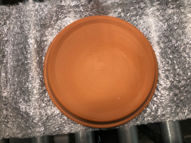 Photo 4 of 7 Inch Middle Terracotta Pot Plant Saucer - 12pcs Middle Round Plant Pot Saucers, Middle Clay Plant Tray Perfect for 6 Inch 6.5 Inch 7 Inch Flower Pot with Drainage Hole and Great for Indoor or Outdoor