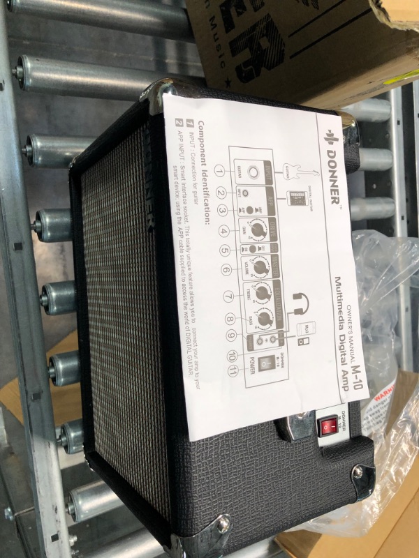 Photo 5 of Donner 10W Guitar Amplifier, Electric Bass Guitar Amp Protable with APP Effector Input for Recording?Acoustic Guitar Combo Practice Amp Protable M-10 with Distortion Tone for Heavy Music Player M-10/10W