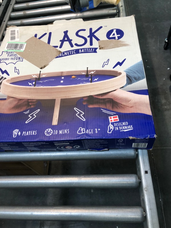 Photo 1 of KLASK 4: The 4 Player Magnetic Party Game of Skill - for Kids and Adults of All Ages That’s Half Foosball, Half Air Hockey