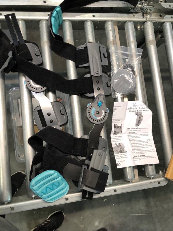 Photo 1 of Komzer Hinged Knee Brace ROM Post OP Knee Immobilizer Leg Braces Orthopedic Patella Knee Brace Knee Immobilizer Brace Support Orthosis, Adjustable UNIVERSAL SIZE