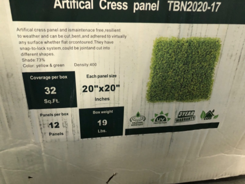 Photo 4 of Colourtree 12 Pack 20"x20" Boston Fern Panel Hedge Wall Artificial Polyethylene Fake Grass Wall Panels Decor Privacy Backyard Screen