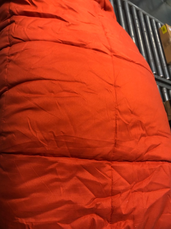 Photo 6 of HOMBYS Oversized King Comforter 120x120 Lightweight Down Alternative Comforter for All Season,Burnt Orange Quilted Duvet Insert with 8 Corner Tabs Microfiber Comforter (Burnt Orange,120"x120")