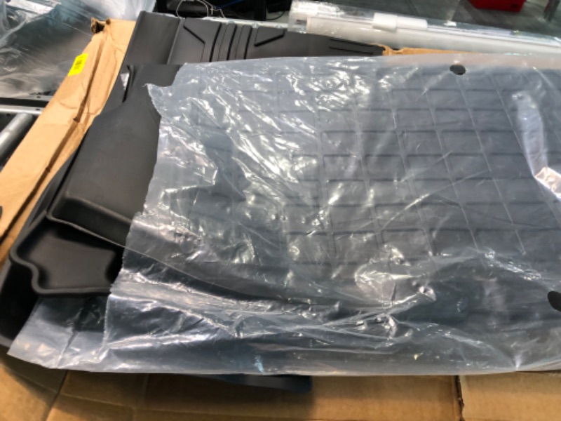 Photo 1 of Bomely Fit 2021 2022 2023 Tesla Model 3 Floor Mats Trunk Mats Frunk Mat Rear Storage Trunk Liner TPE Cargo Liners All Weather Tesla Model 3 Accessories (Set of 6 Mats 2021+)