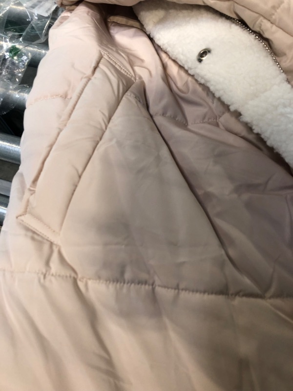 Photo 1 of Ebifin Womens Winter Warm Coats Sherpa Fleece Lined Long Hooded Puffer Jacket 
COLOR-- Beige SIZE--Medium