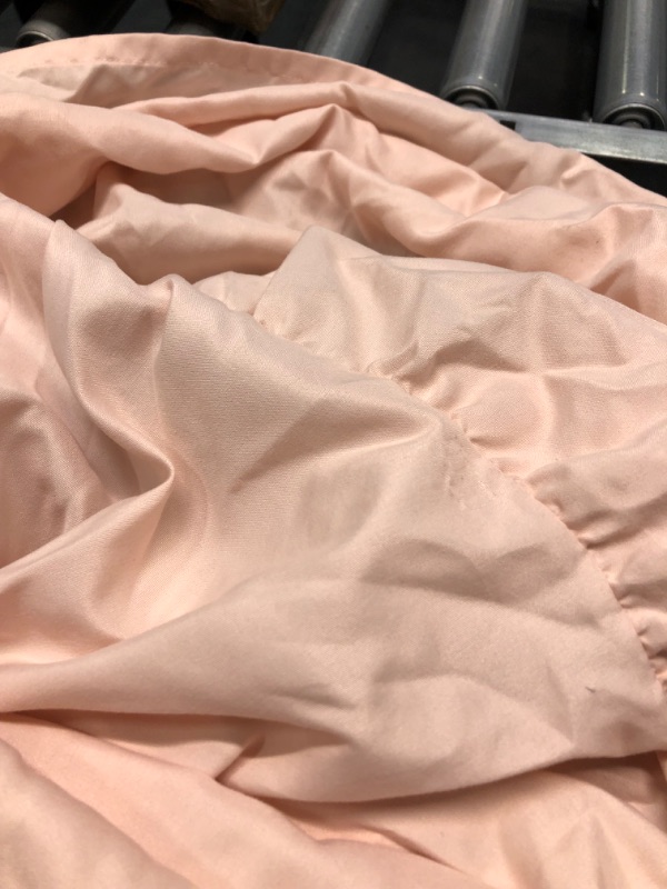 Photo 6 of Amazon Basics Lightweight Pleated Bed Skirt --COLOR BLUSH PINK